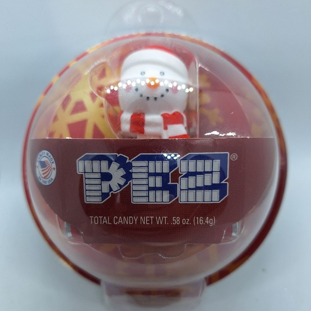 CHRISTMAS‎ Mini Pez Dispenser BLISTER ORNAMENT SNOWMAN 2 Rolls of Candy NEW 2021